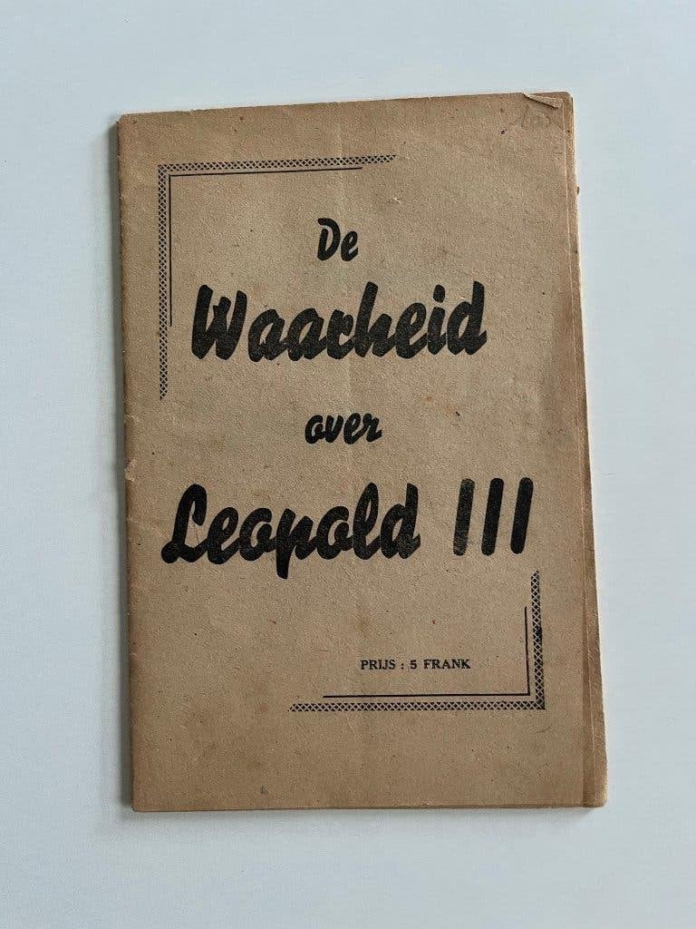 Pamflet "De waarheid over Leopold III "-1945, Verzamelen, Verzenden, Gebruikt, Tijdschrift of Boek
