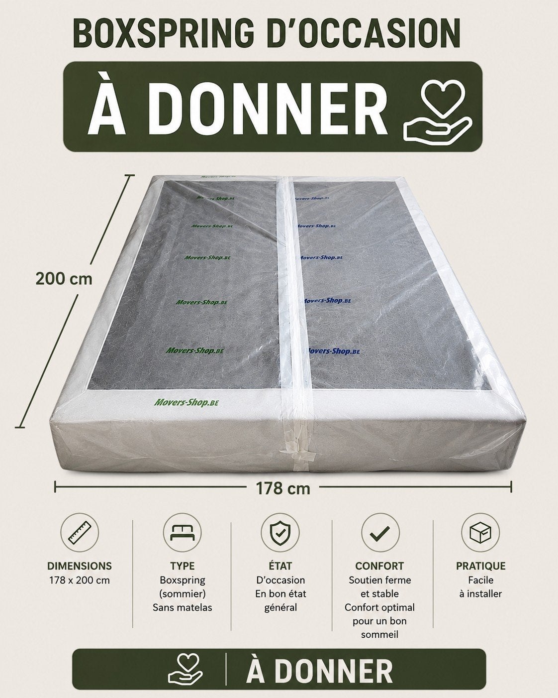 À Donner, Maison & Meubles, Enlèvement, 200 cm