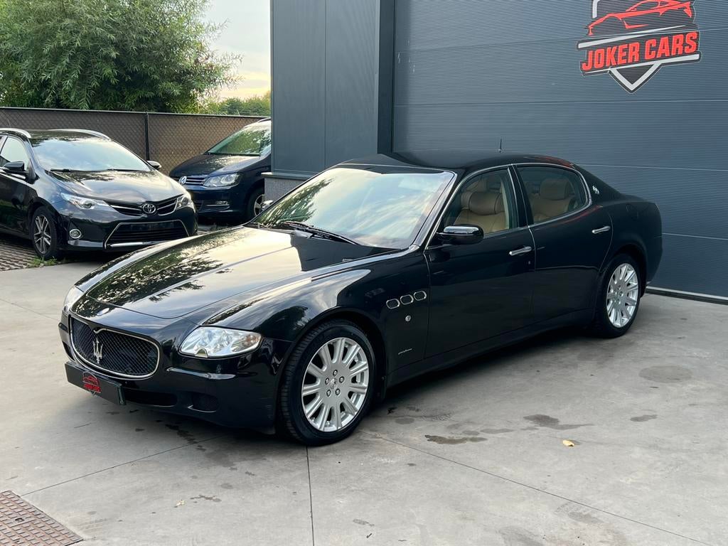 Maserati Quattroporte 4.2i V8 295kW 100% BELGIAN, Auto's, Automaat, 295 kW, Zwart, Leder