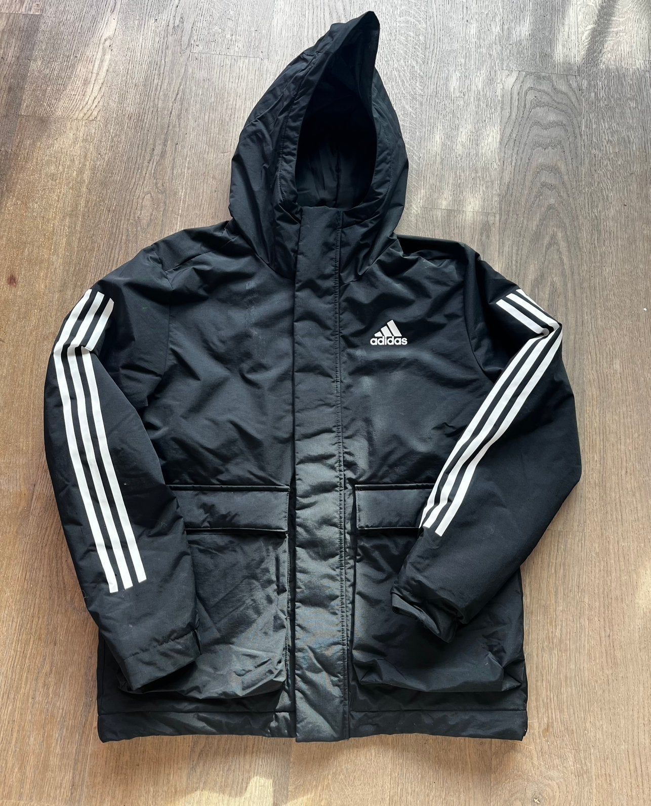 Zwarte adidas jas M heren, Ophalen, Zo goed als nieuw, Zwart