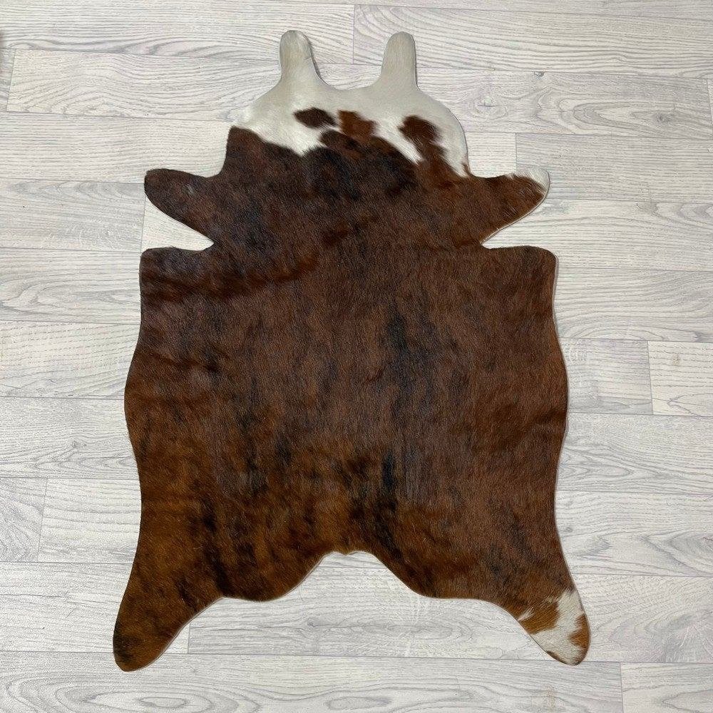 Mini koeienhuid bruin wit zwart 90x60cm #400 | Lederstore, Meerkleurig, Wandkleed, Nieuw, Ophalen of Verzenden