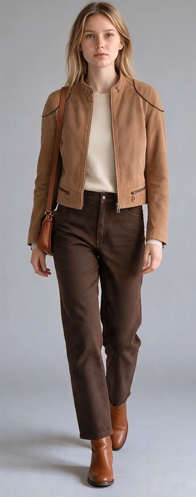 Veste The Barn taille 36, Taille 36 (S), Brun, Porté, Manteau