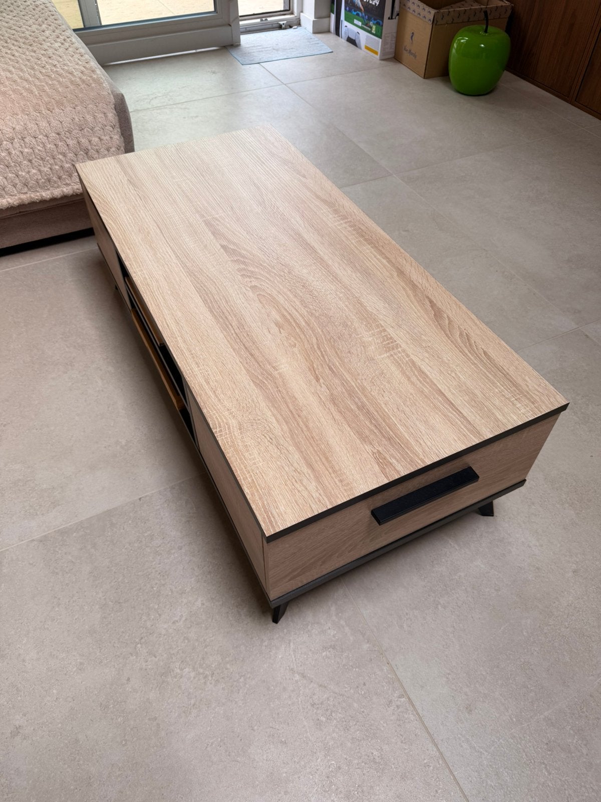 Salontafel met plankjes en lades, Huis en Inrichting, Tafels | Salontafels, Ophalen, Minder dan 50 cm, 50 tot 100 cm, Nieuw