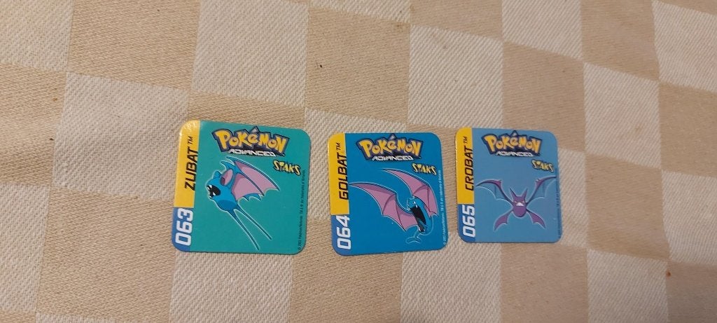 pokemon magneten panini staks Zubat Golbat Crobat, Ophalen of Verzenden, Nieuw, Overige typen