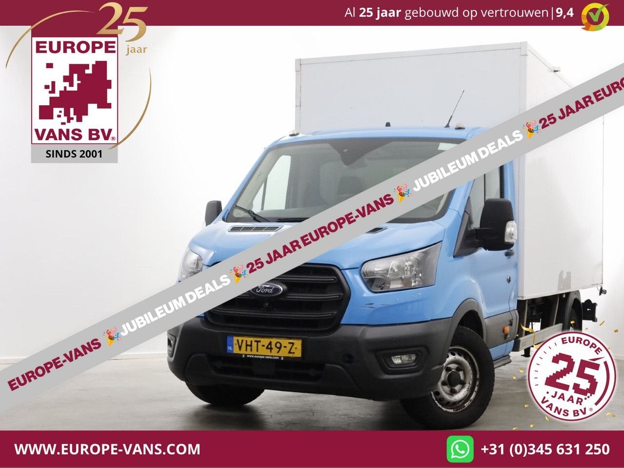 Ford Transit 350 2.0 TDCI 130pk E6 Bakwagen met achterdeuren, Auto's, Bedrijf, Parkeersensor, Ford, Onderhoudsboekje