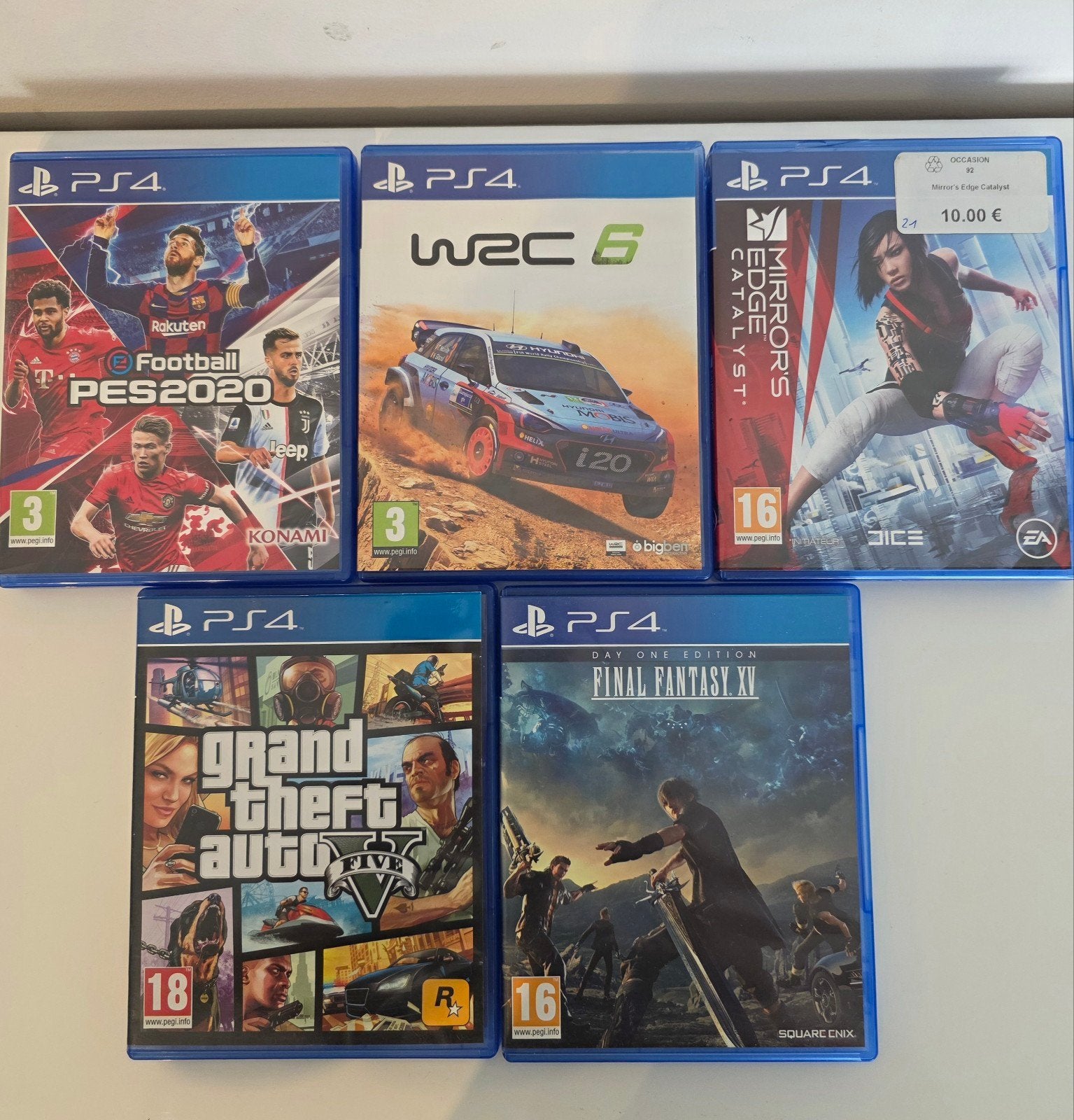 Lot 6 Jeux PS4. FIFA - PES - GTA - WRC - FF FINAL FANTASY, Enlèvement ou Envoi, Utilisé