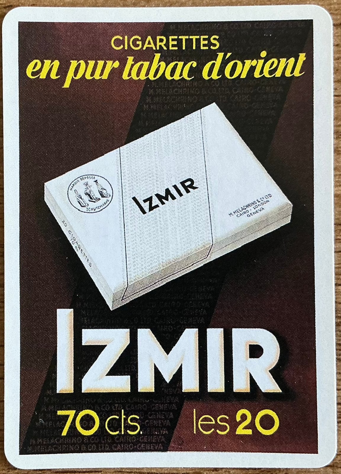 CIGARETTES SPOK IZMIR, Enlèvement ou Envoi, Comme neuf, Carte(s) à jouer