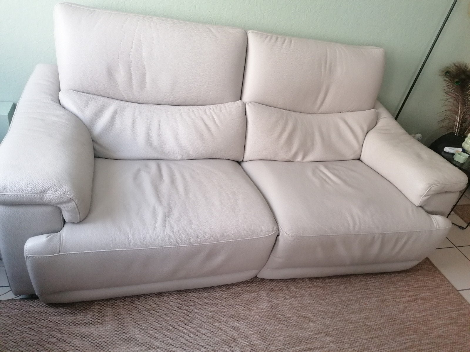 NATUZZI LEDEREN RELAX ZETEL, Huis en Inrichting, Zetels | Zetels, Ophalen, Tweepersoons