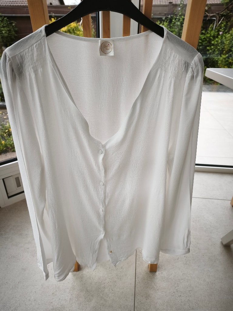 Des petits hauts bloes wit lange mouw T4 merkkleding, Ophalen, Des petits hauts, Wit, Maat 42/44 (L)