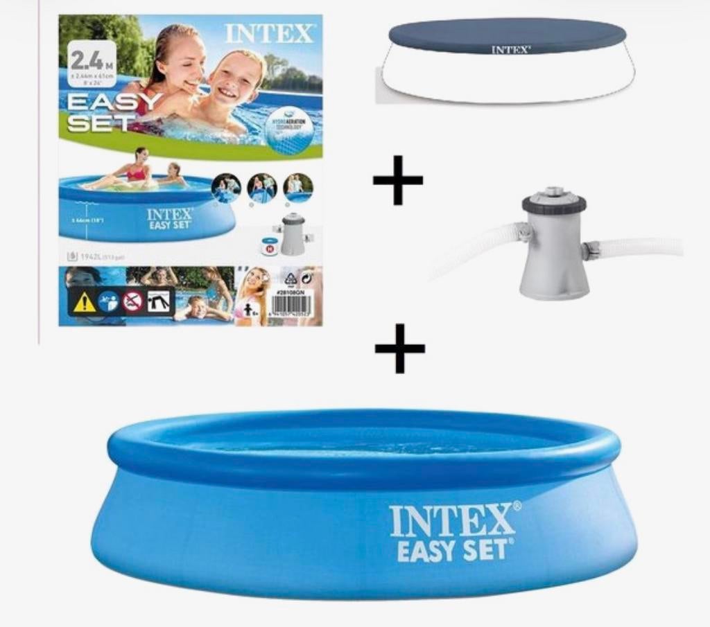 Intex easy set zwembad 244cm, Ophalen, Zo goed als nieuw