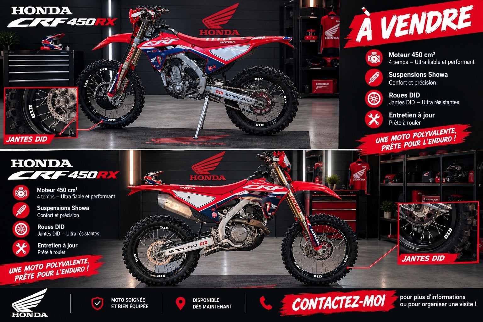 Honda CRF enduro, Particulier, Occasion, Enduro