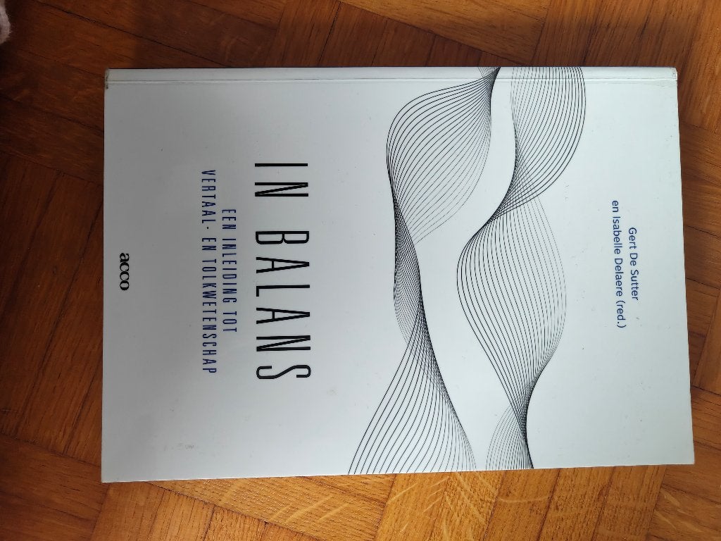In balans, Boeken, Ophalen of Verzenden, Zo goed als nieuw, Hogeschool, Gert de sutter