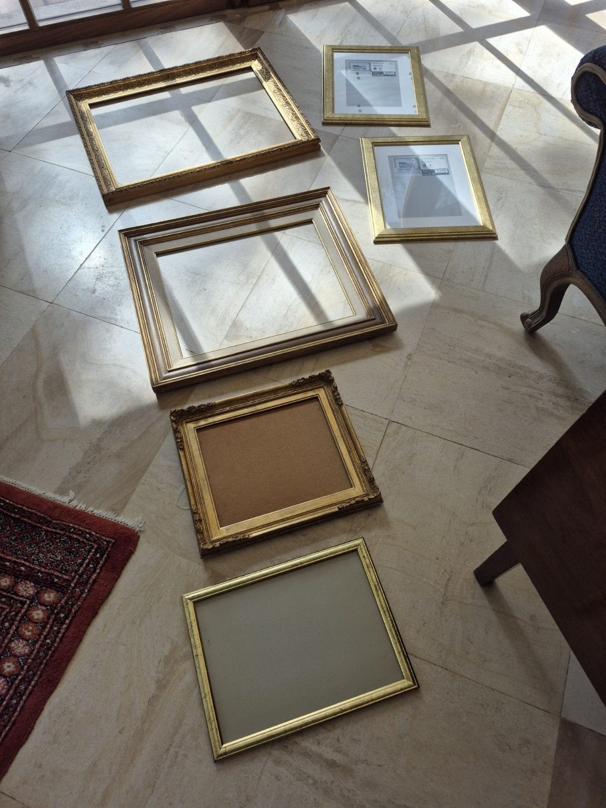 Zes klassieke kaders voor kunstenaars, Maison & Meubles, Accessoires pour la Maison | Cadres, Enlèvement, Utilisé, Bois, Doré