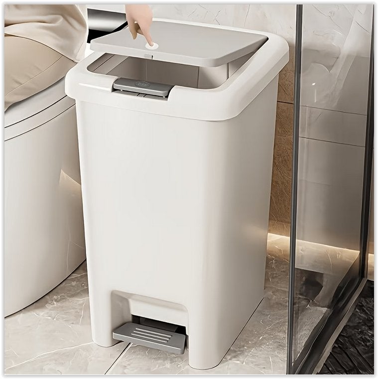 Moderne rechthoekige witte prullenbak met grote inhoud (20 l, Huis en Inrichting, Woonaccessoires | Prullenbakken, Ophalen, Kunststof