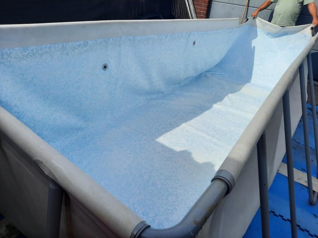 Zwembad met zandfilter, verwarmer, ladder en voetenbadje, Tuin en Terras, Ophalen, Ladder