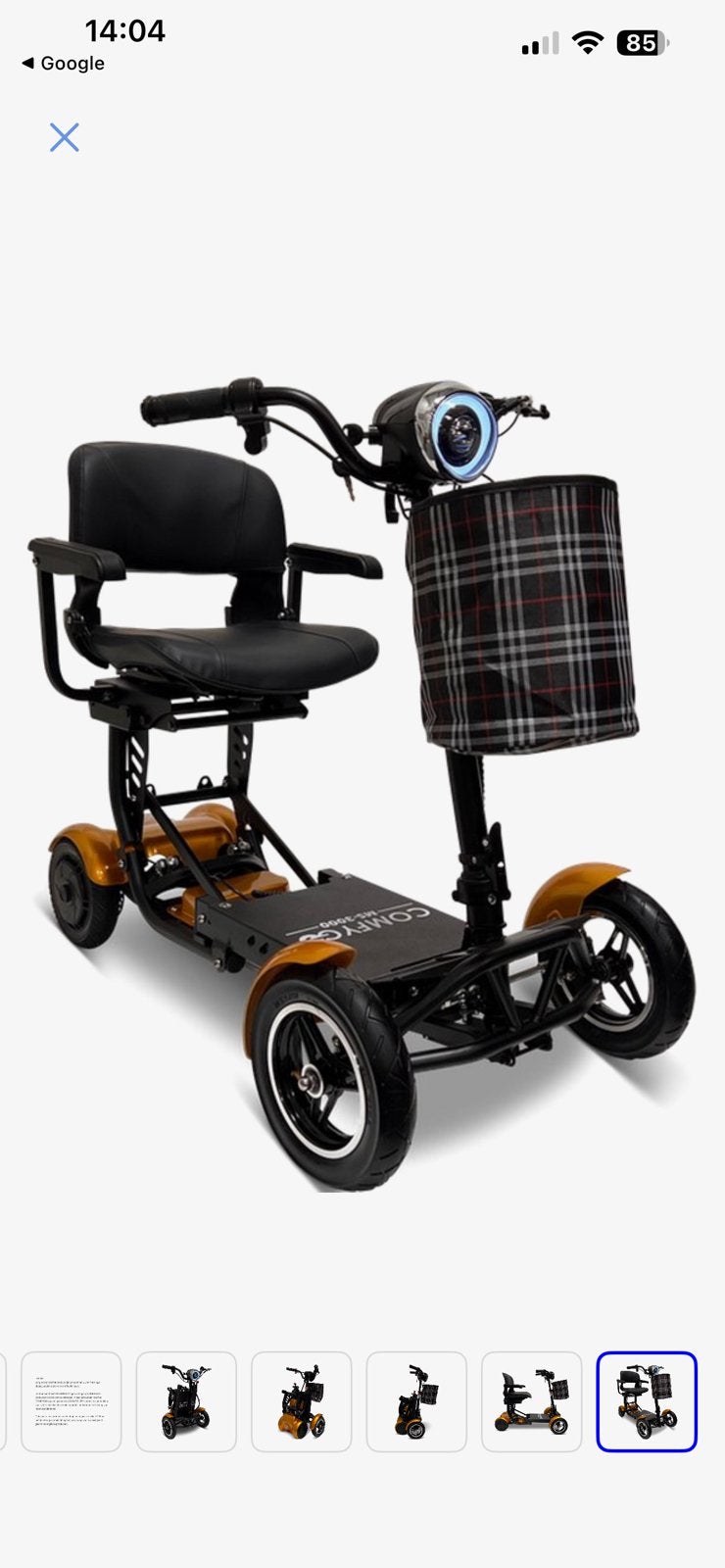 Opvouwbare scootmobiel te te koop, Diversen, Brommobielen en Scootmobielen, Ophalen, Zo goed als nieuw