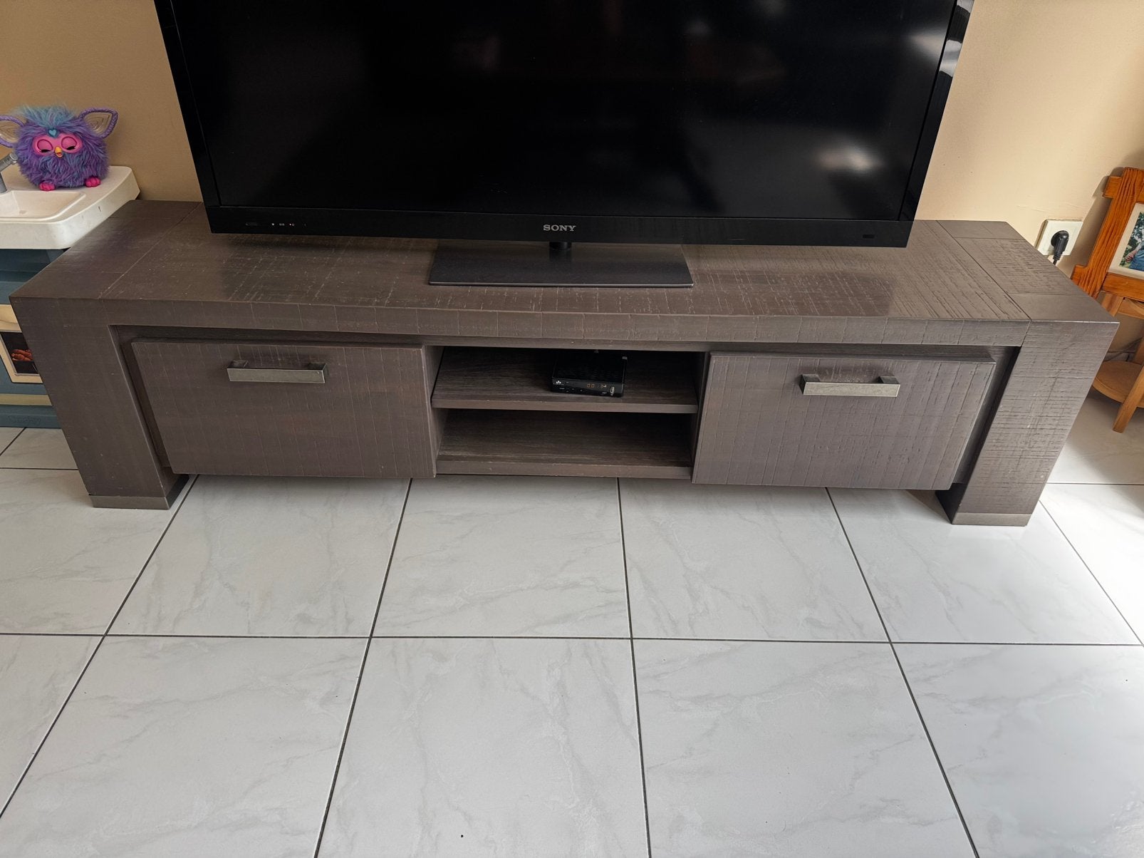 Tv meubel, Huis en Inrichting, Kasten |Televisiemeubels, Ophalen, Minder dan 50 cm, Gebruikt, 150 tot 200 cm