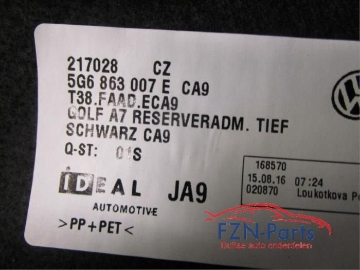 VW Golf 7 Bekleding Reservewielbak Bagageruimte (5G6863007E), Enlèvement, Utilisé