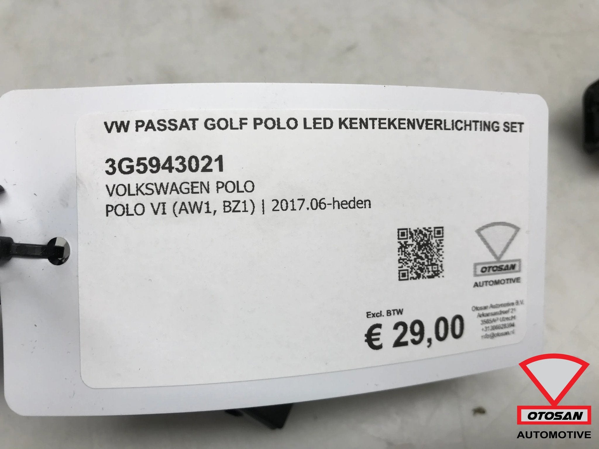 VW Passat UP Golf Polo LED Kentekenverlichting Set 3G5943021, Gebruikt, Volkswagen, Volkswagen AG, Vw@volkswagen.de