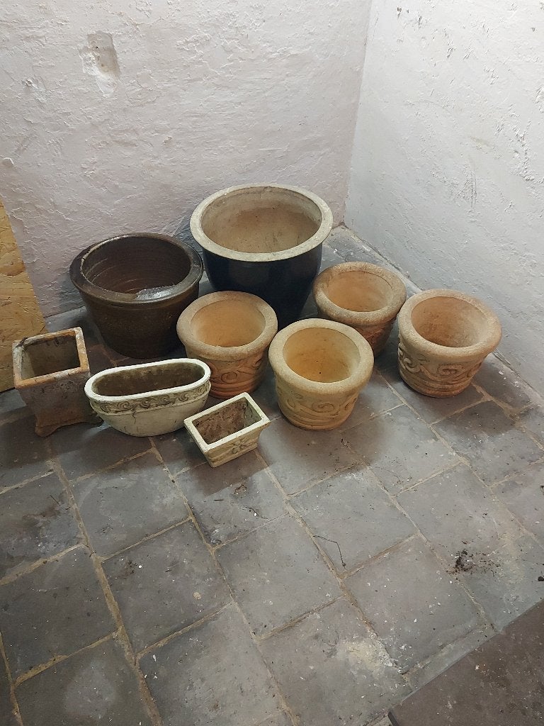 Lot terracotta potten, Ophalen, Gebruikt, Terracotta