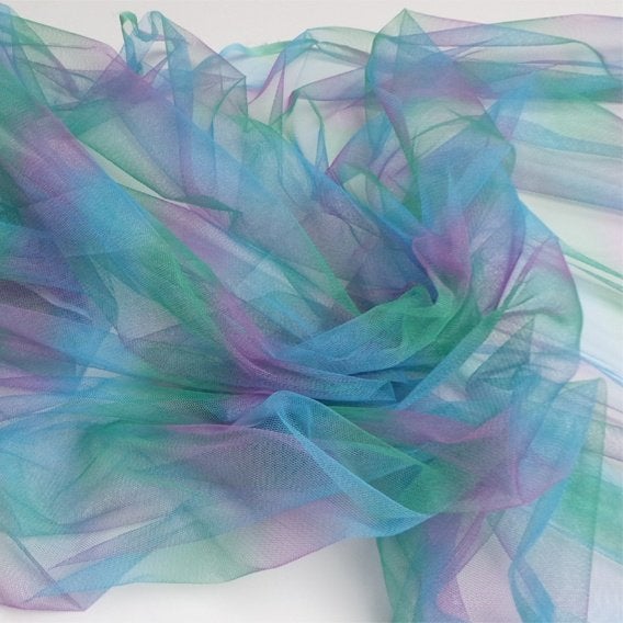 3 mètres tulle doux arc-en-ciel - Fée de la forêt, Neuf, Vert, 120 cm ou plus, Polyester