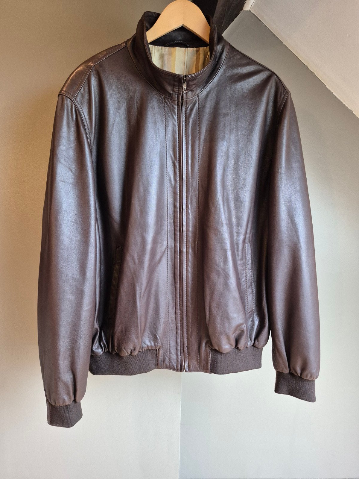 Blouson en cuir / veste en cuir marron homme Cygielman XL, Enlèvement ou Envoi, Cygielman, Taille 56/58 (XL), Comme neuf