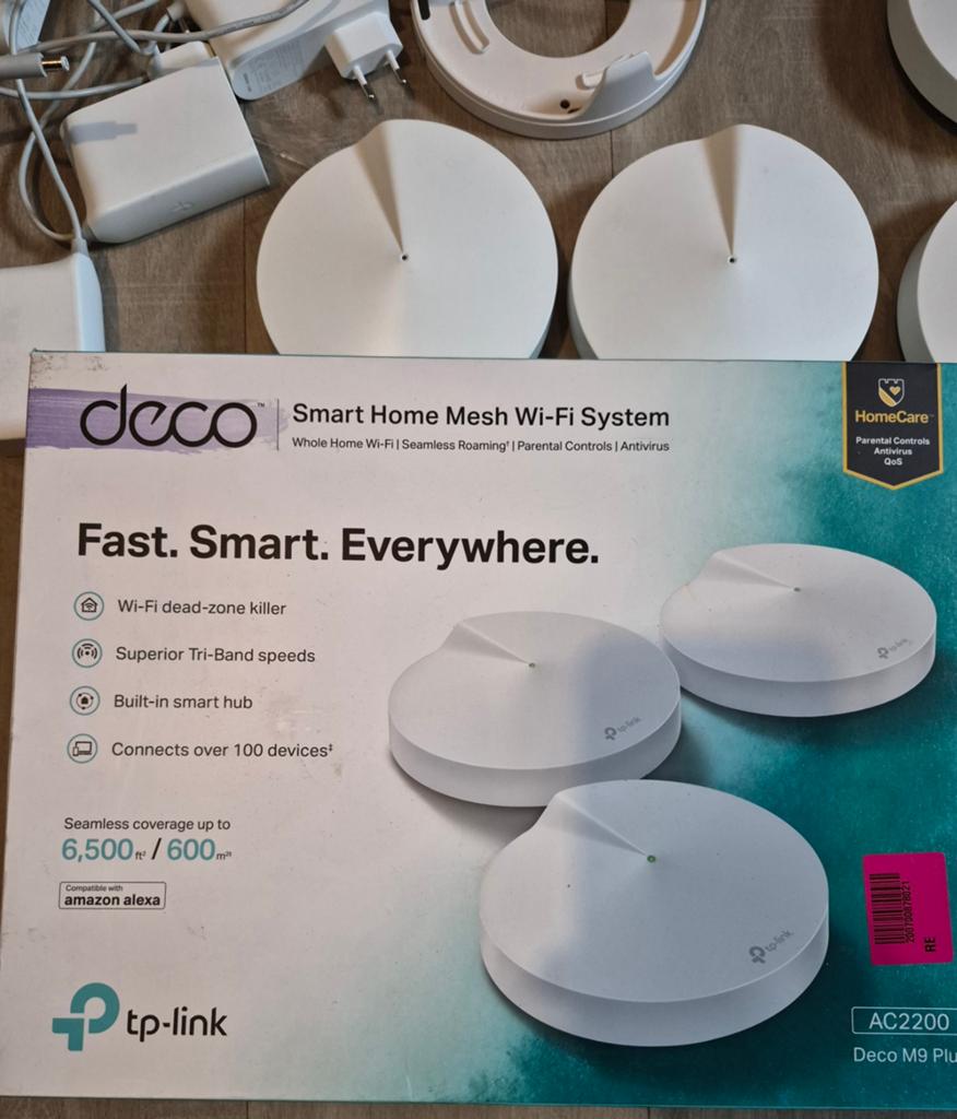 TP-link Deco M9 plus mesh tri-band, 4 pack, Computers en Software, WiFi-versterkers, Verzenden