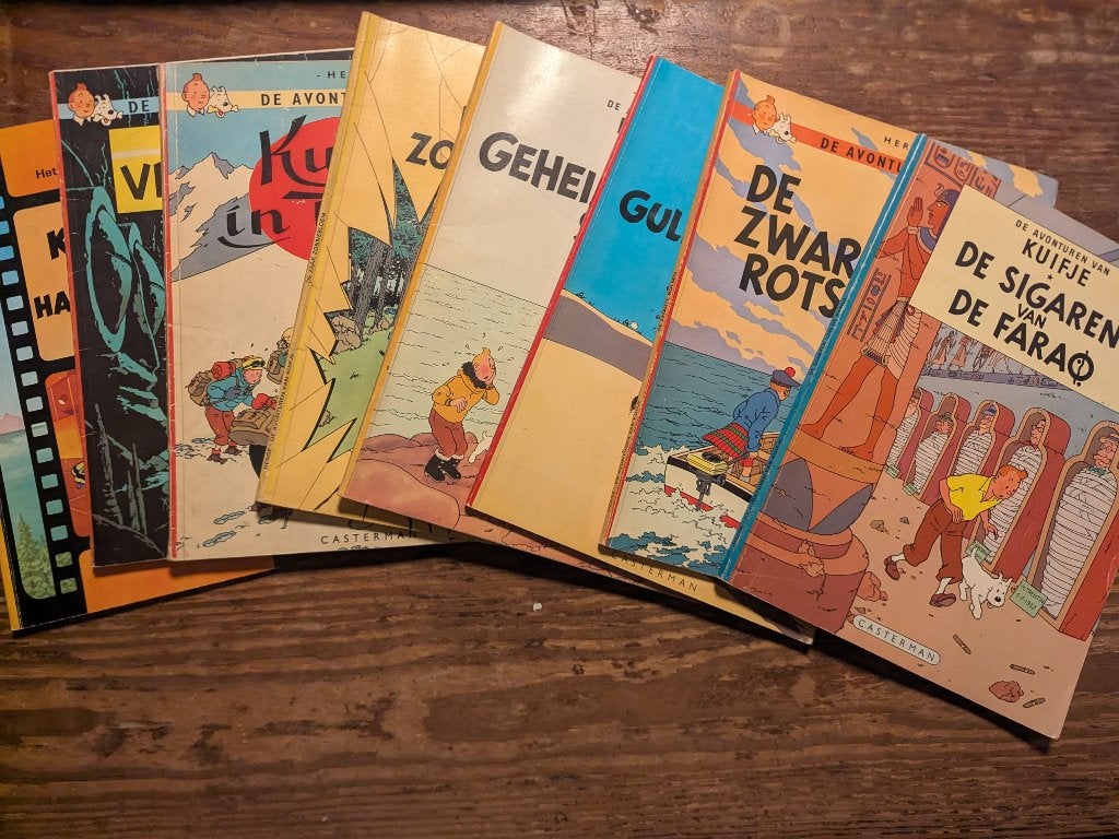 Stripverhalen Kuifje, Boeken, Meerdere stripboeken, Ophalen of Verzenden, Gelezen, Hergé