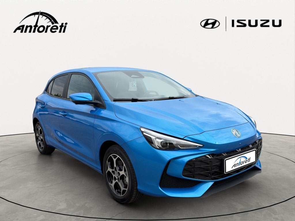 MG 3 HYBRID+ LUXERY FULL OPTION, Auto's, MG, Dealer onderhouden, 4 cilinders, Blauw, Leder en Stof