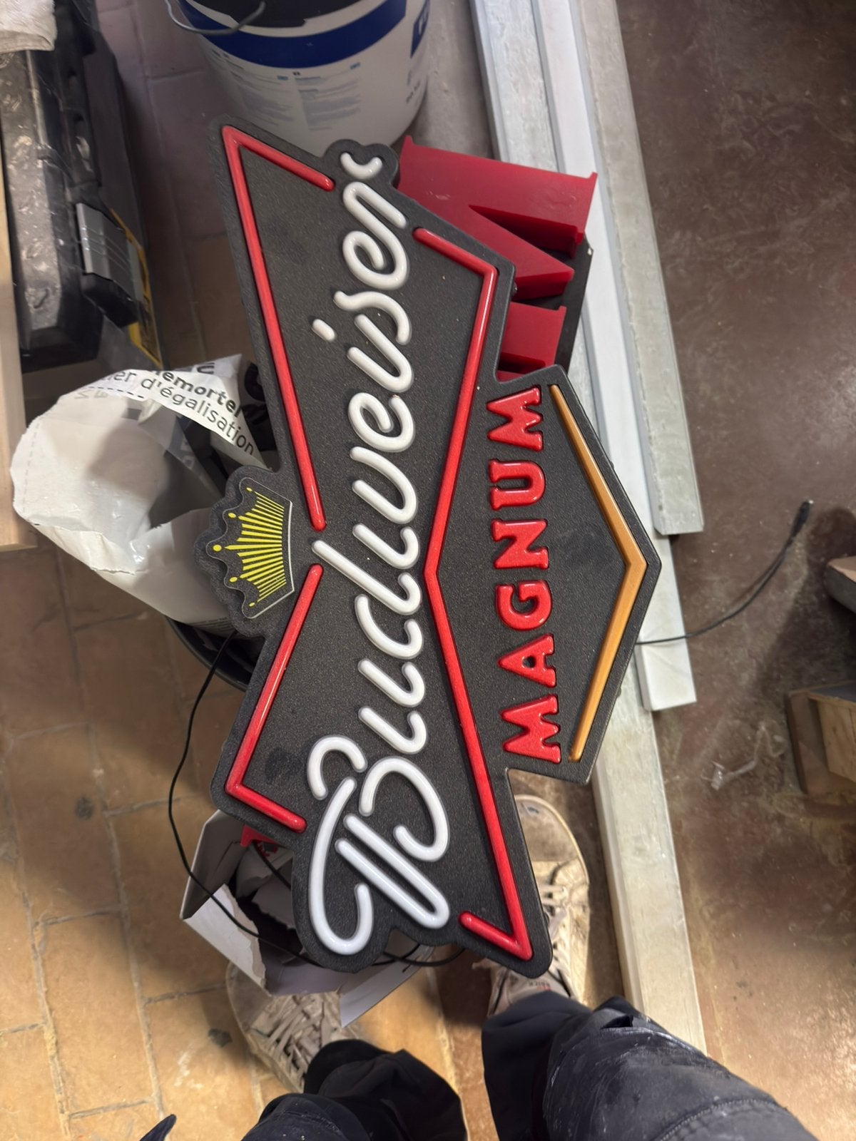 BUDWEISER licht reclame, Verzamelen, Ophalen of Verzenden