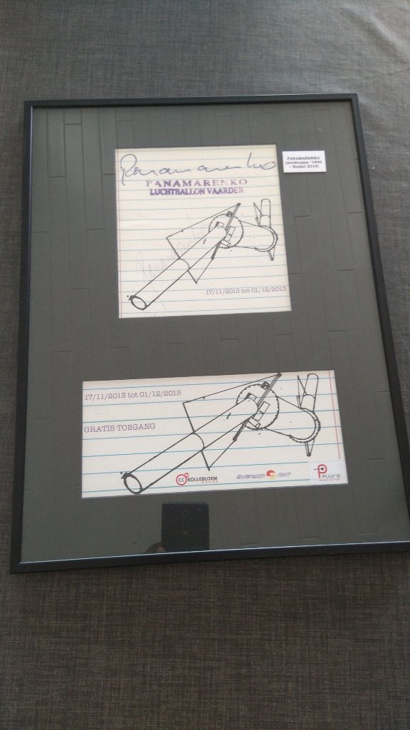 Toegangs ticket getekend Panamarenko, Enlèvement