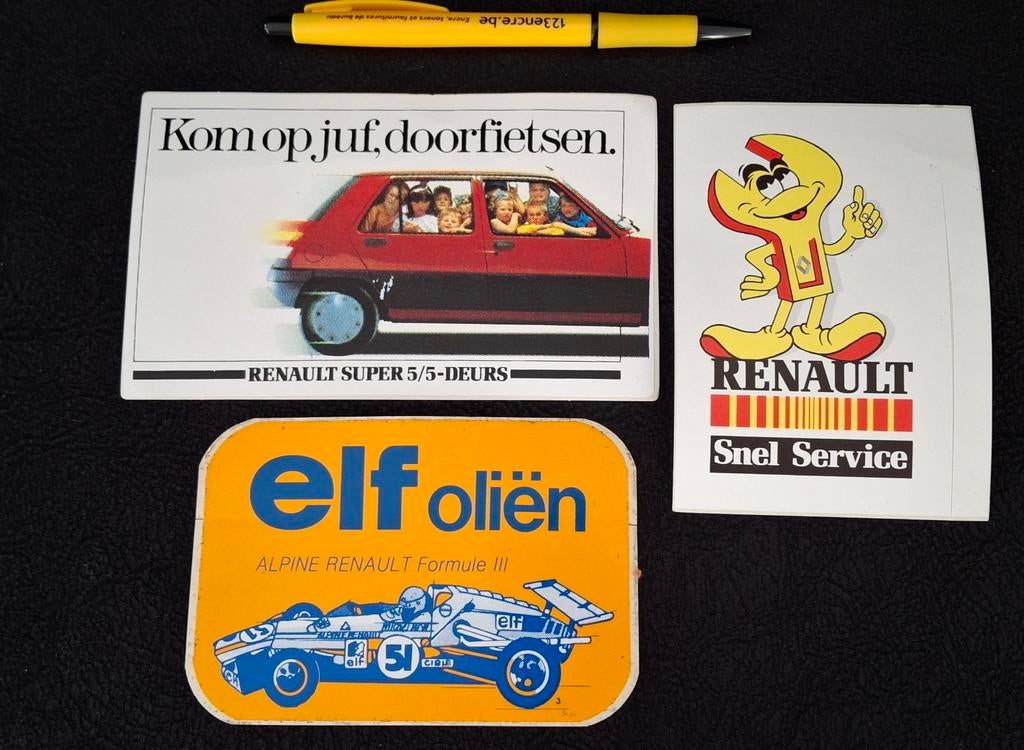 Lot stickers auto merk Renault 5 / Alpine accessoires, Ophalen of Verzenden, Zo goed als nieuw, Auto of Motor