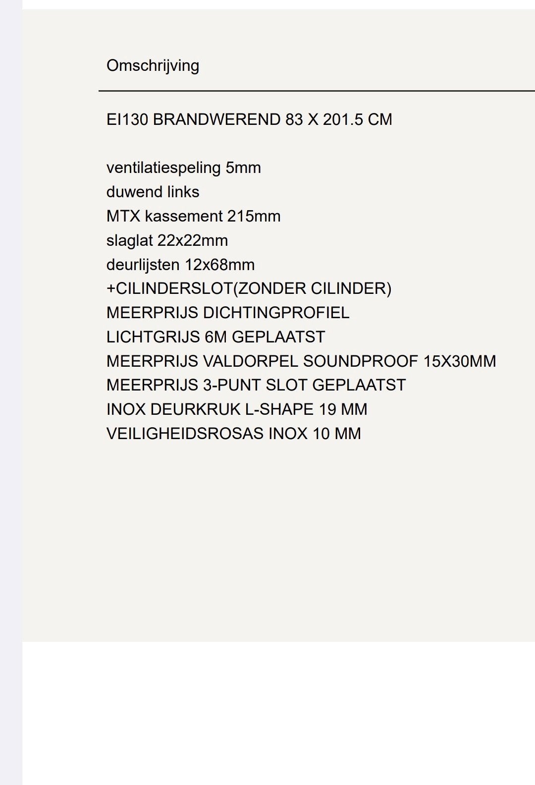 Brandwerende deur, Enlèvement