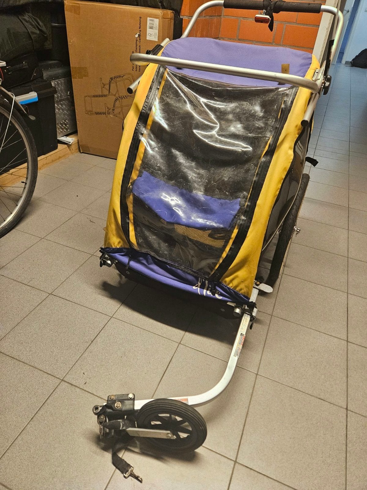 fietskar burley voor 2 kindjes, Fietsen en Brommers, Ophalen, Gebruikt, Kinderkar, Burley
