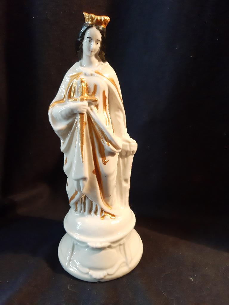 Sainte Barbe Porcelaine 19ème, Antiek en Kunst, Antiek | Religieuze voorwerpen, Ophalen of Verzenden