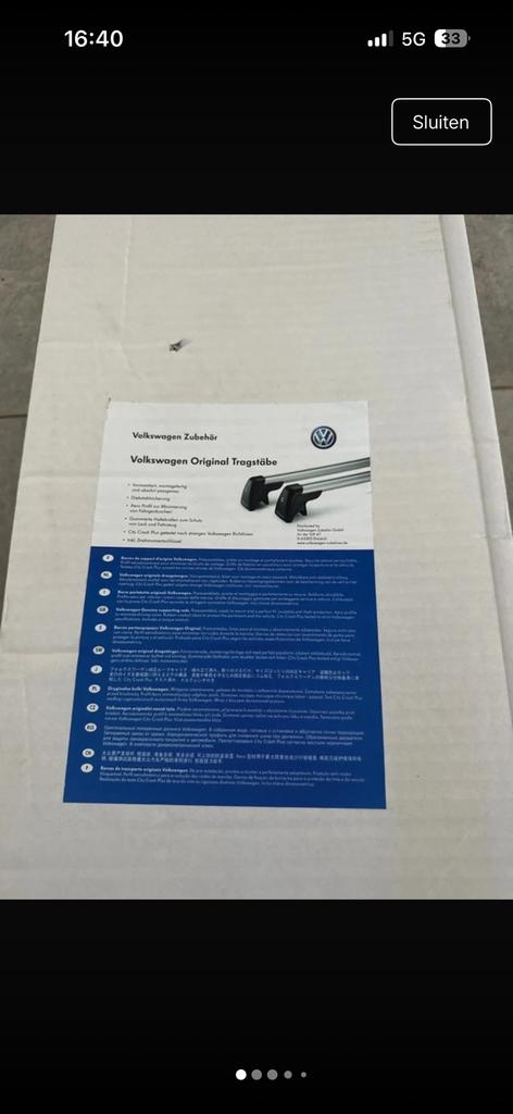 Dakrails VW Passat, Auto diversen, Dakdragers, Ophalen, Nieuw