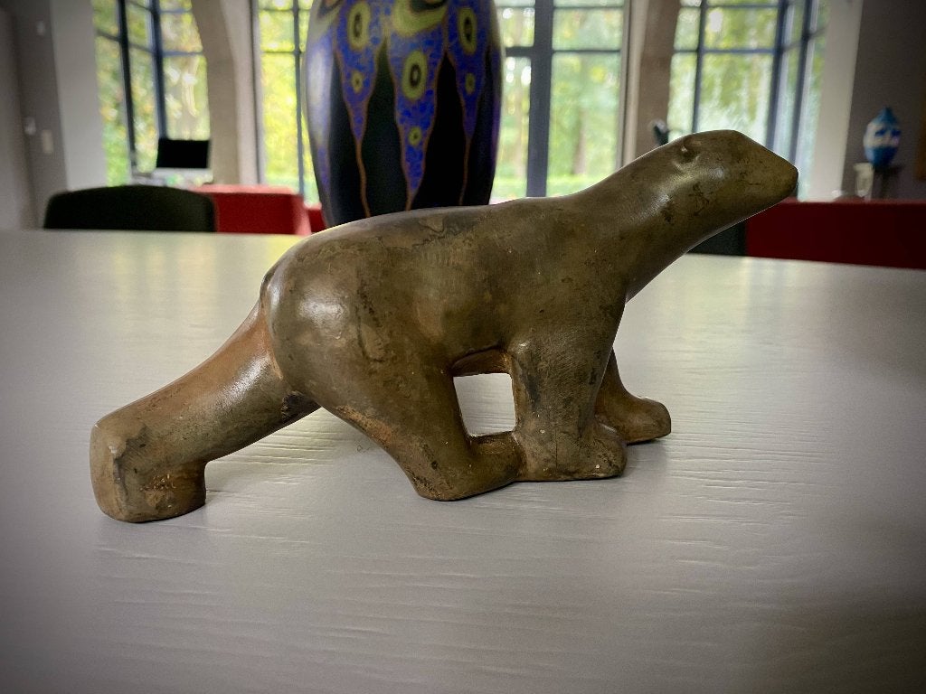 Ours Art Déco 1940 En Bronze Signé P. Chenet Style Pompon, Enlèvement ou Envoi, Bronze