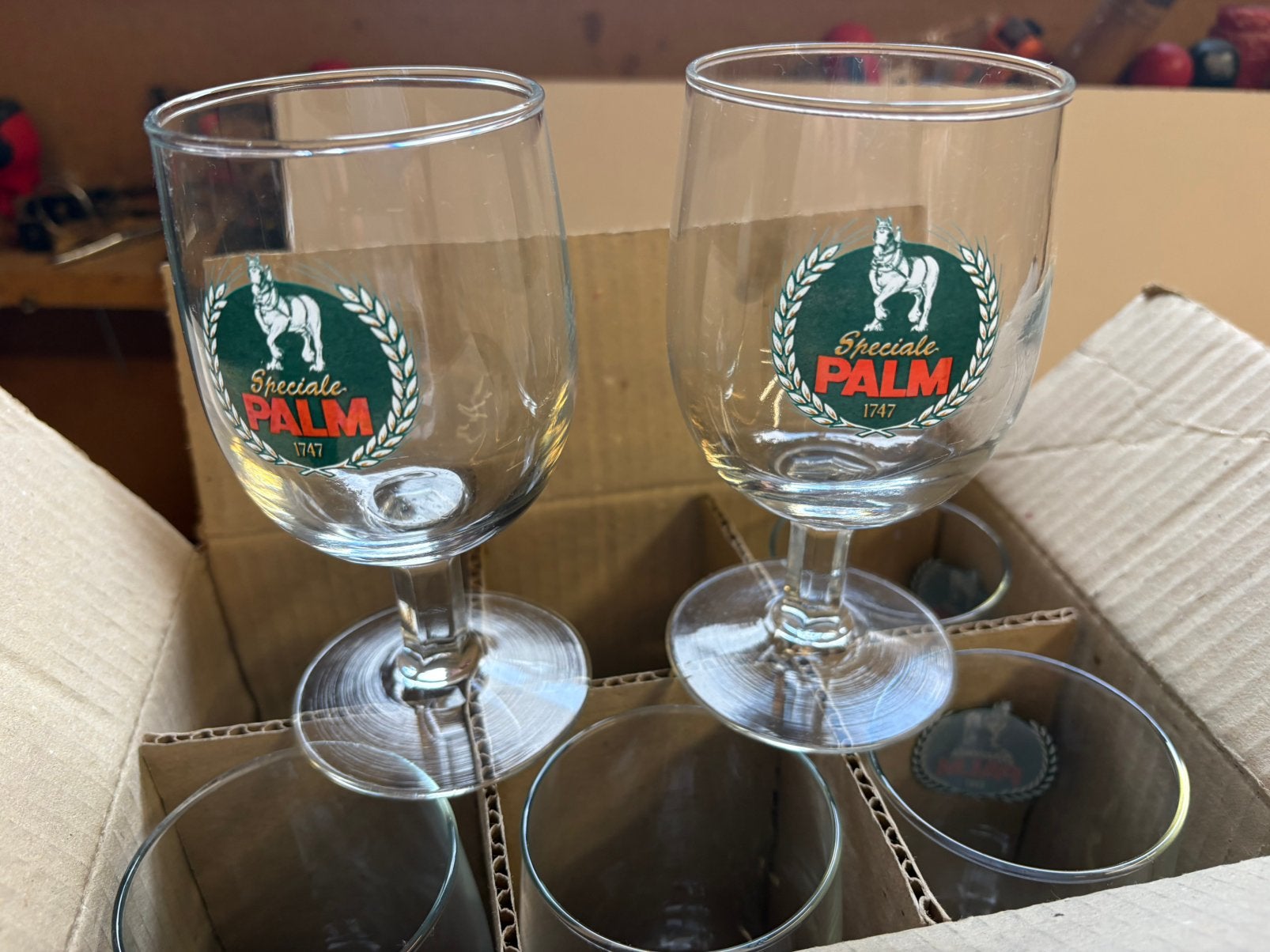 Palm proefglazen h 12 cm  6 stuks, Verzamelen, Biermerken, Ophalen of Verzenden, Zo goed als nieuw, Palm