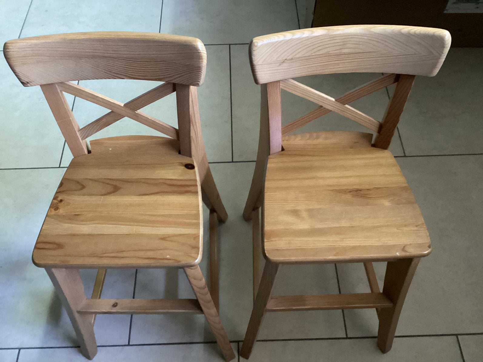 Kinder stoel, Huis en Inrichting, Barkrukken, Ophalen, Gebruikt, Met voetsteun, Hout