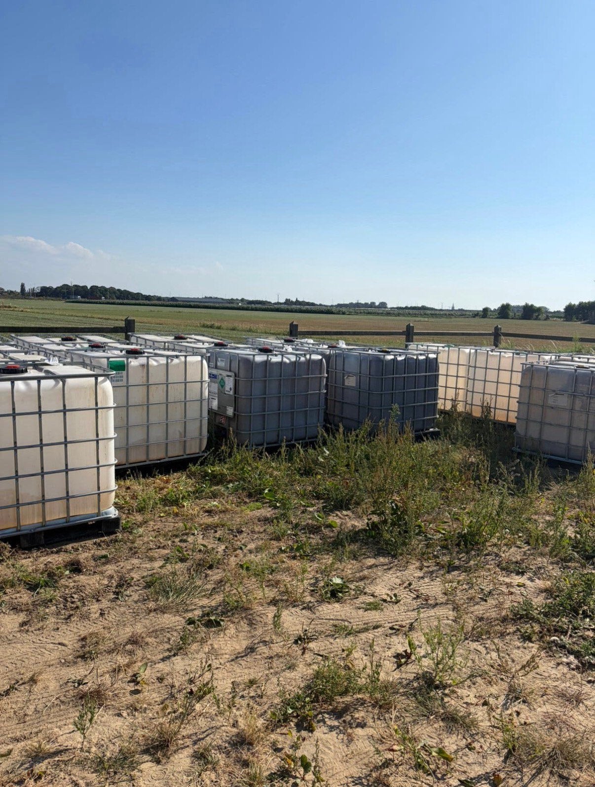 Ibc containers 1000L, Ophalen