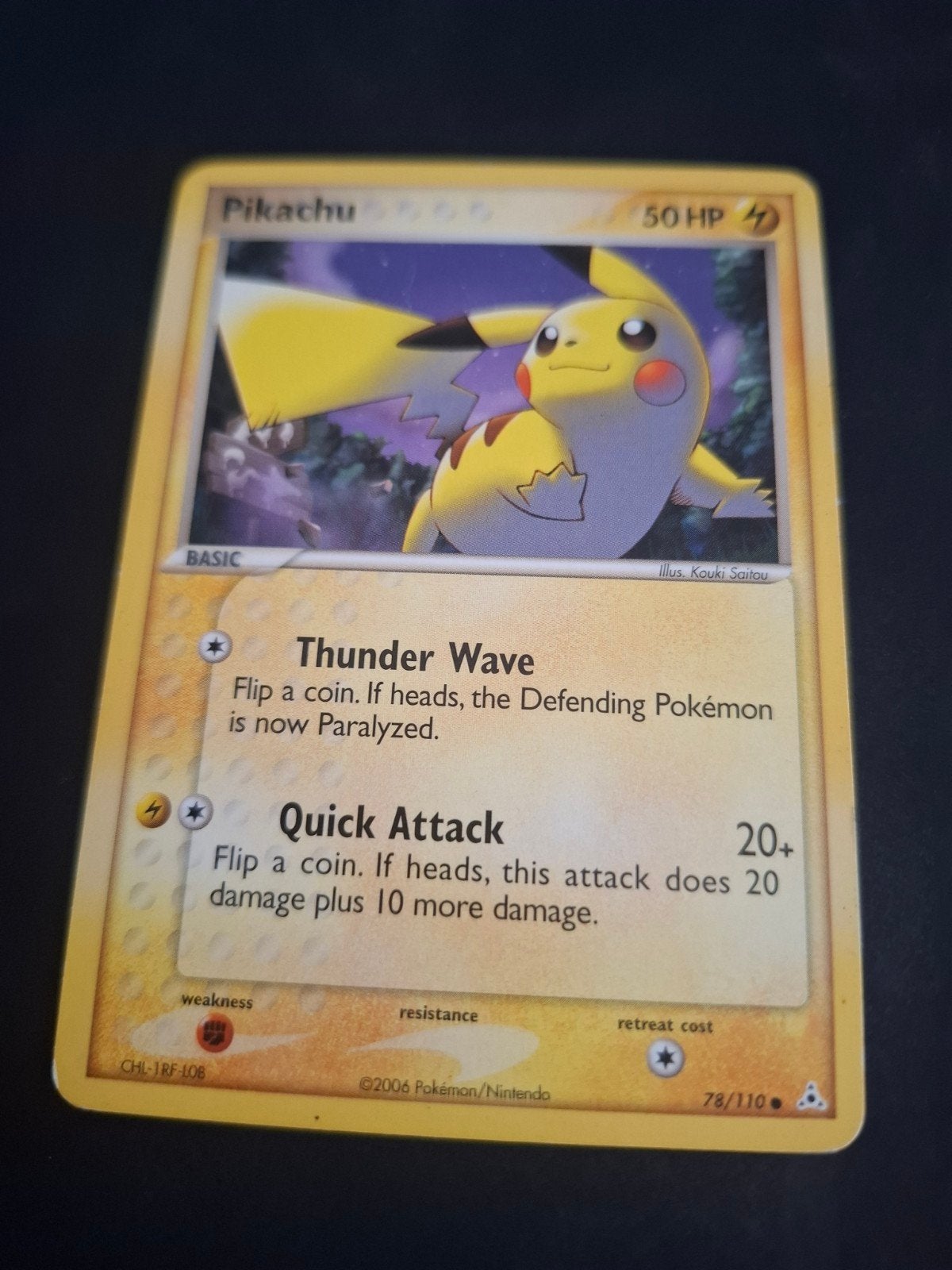 Pikachu Pokémon Kaart 78/110 EX Holon Phantoms, Hobby en Vrije tijd, Verzamelkaartspellen | Pokémon, Ophalen of Verzenden