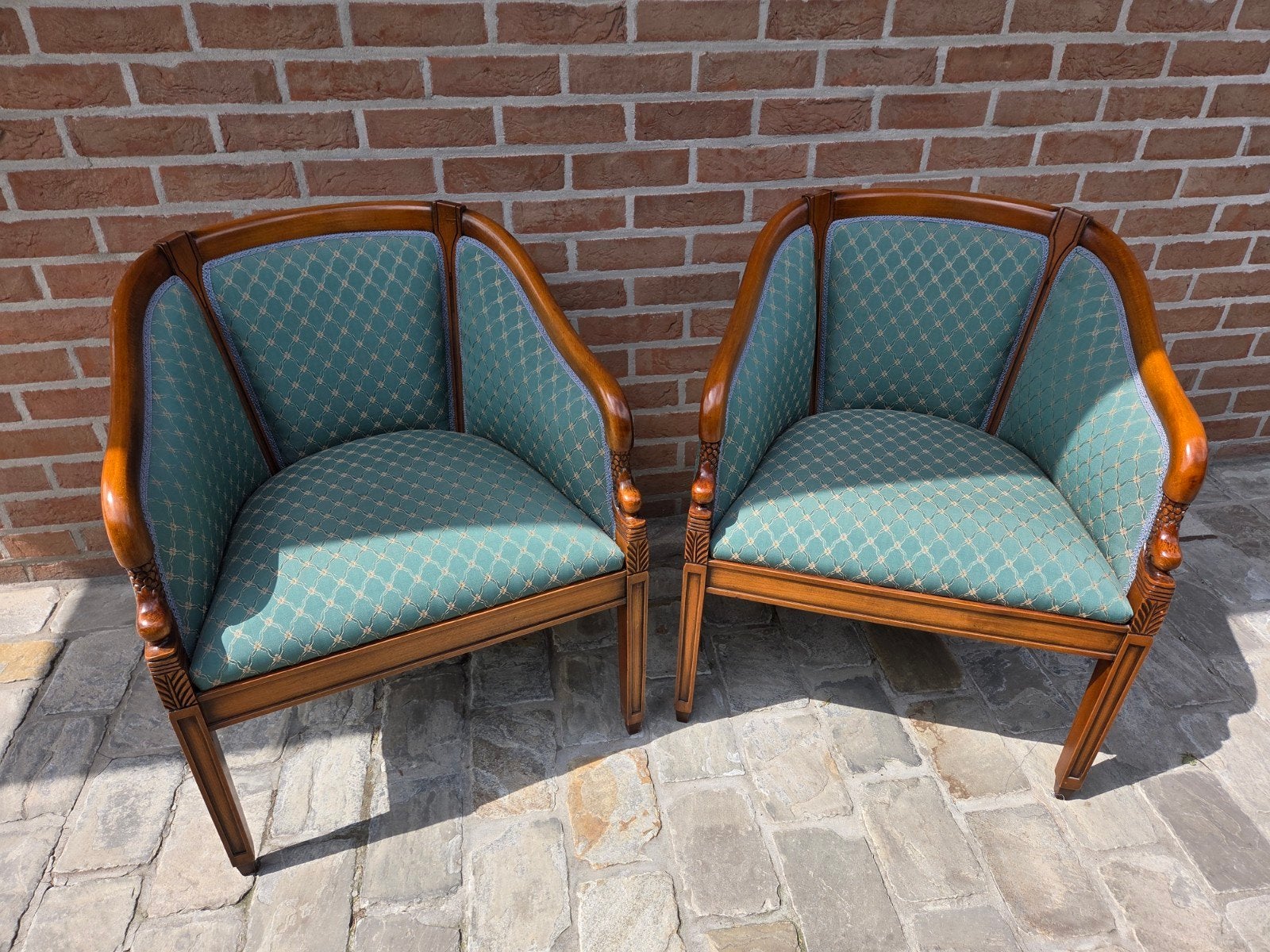 4 kuipstoelen, art deco stijl., Enlèvement