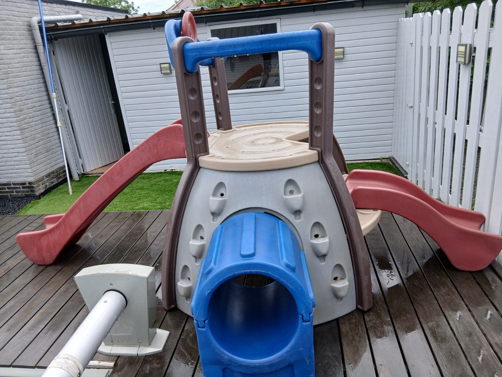 Kinder glijbaan in plastiek, Ophalen, Gebruikt