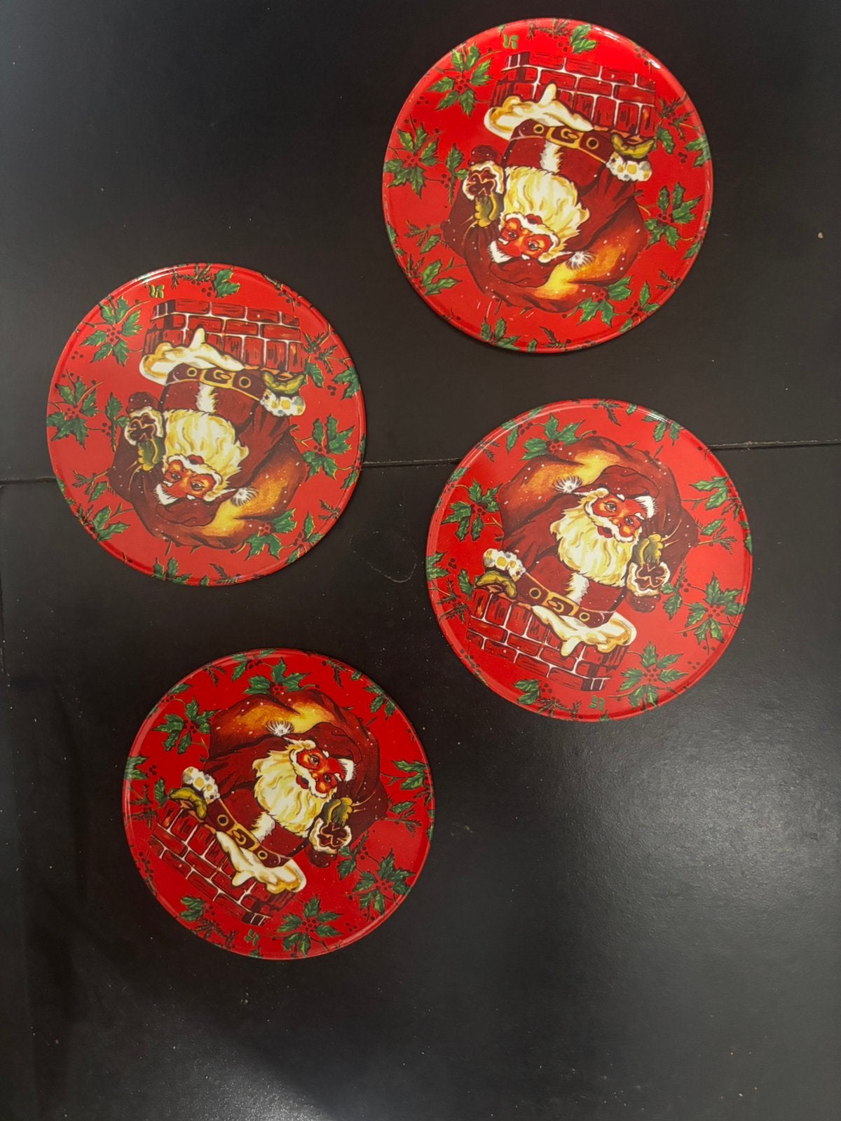 Sous verres de Noel, Enlèvement ou Envoi, Sous-verre, Comme neuf, Rouge