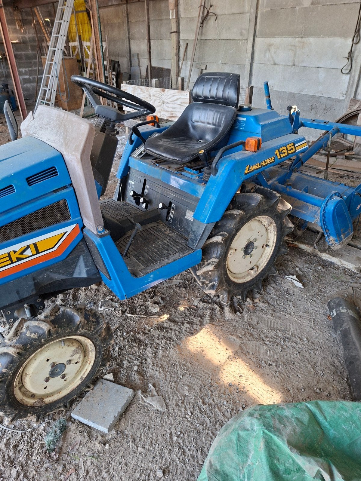 Tractor met frees, Enlèvement