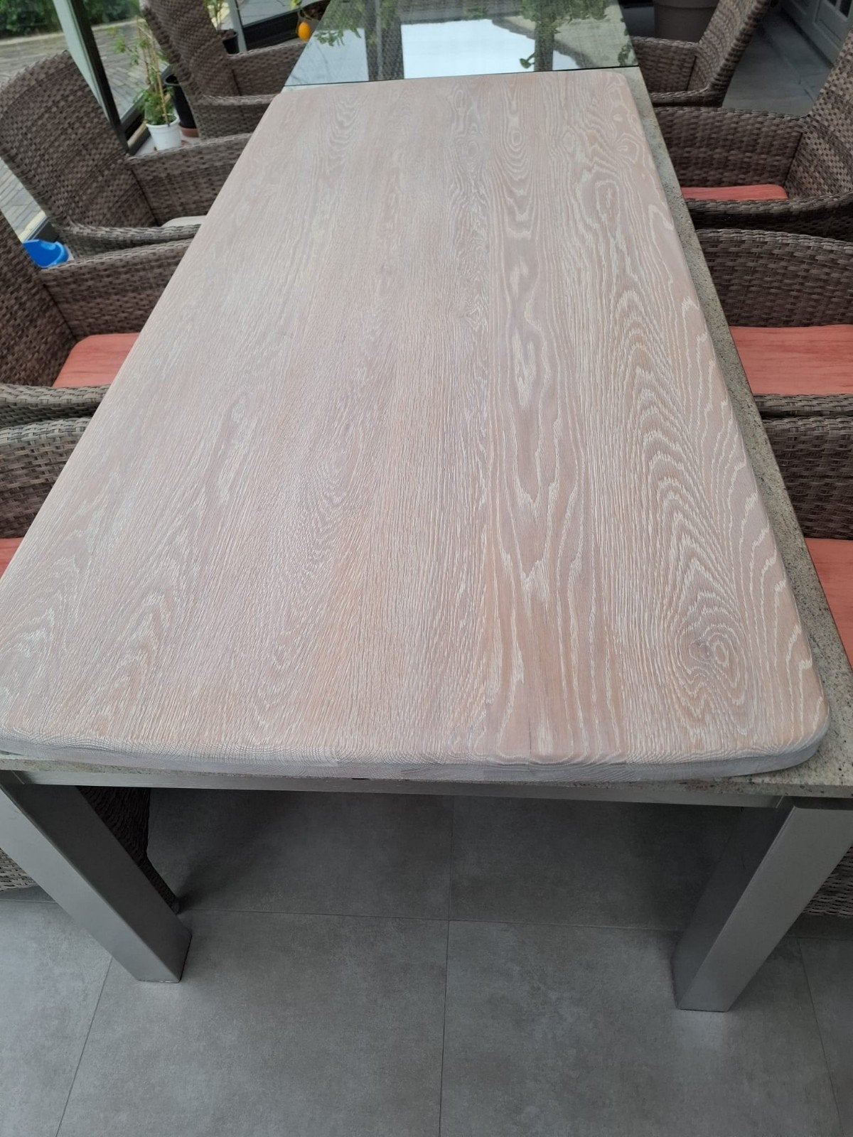 Eiken gezandstraald tafelblad, Ophalen