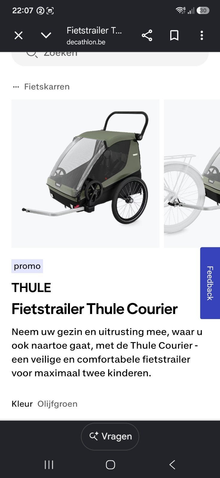 Fietskar nieuw in de doos !, Fietsen en Brommers, Fietsaccessoires | Aanhangwagens en Karren, Ophalen of Verzenden