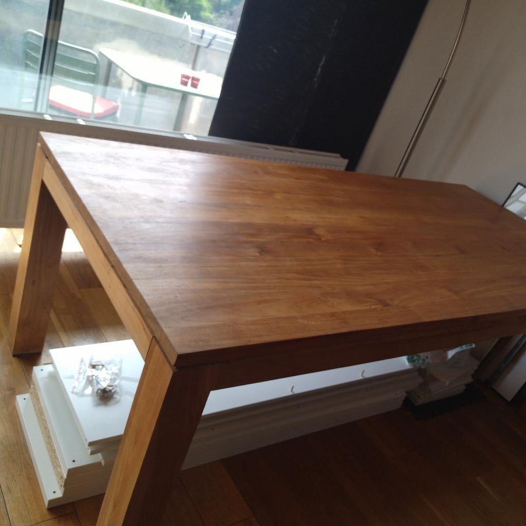 Table à manger teck, Maison & Meubles, Tables | Tables à manger, Enlèvement, Cinq personnes ou plus, Teck