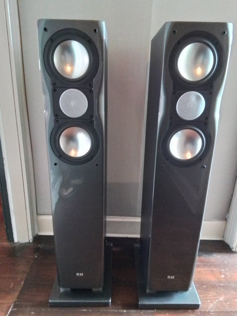Duitse hifi luidsprekers ELAC - als nieuw, Overige merken, Vloerstaande luidspreker, 120 tot 150 watt, Ophalen of Verzenden