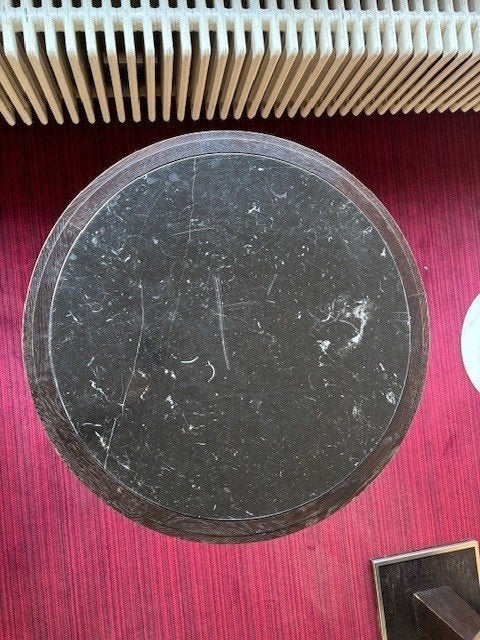 Ronde tafels met marmeren blad, Ophalen, Gebruikt, Vier personen, Rond
